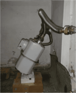 A tilted gas meter