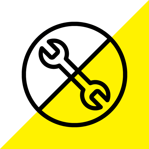Icon indicating illegal gas work